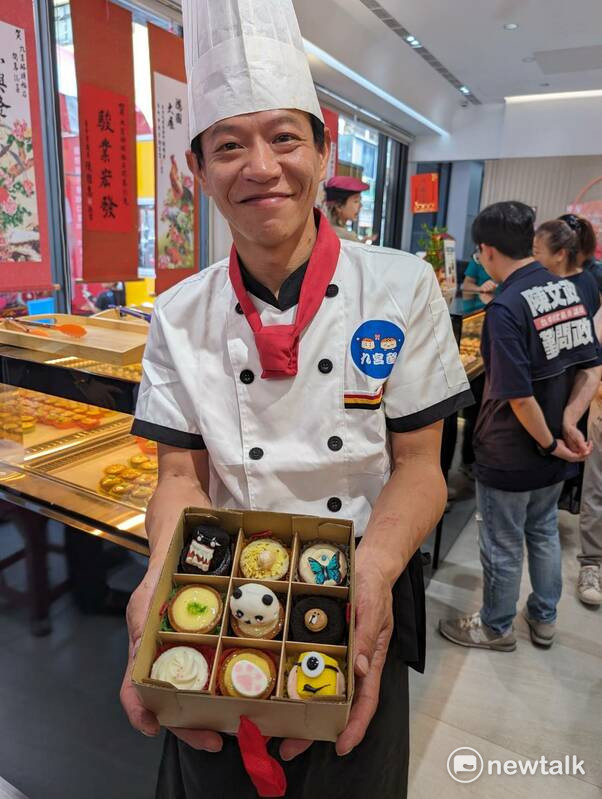 九宮酪豐富而獨特的口感，並以九宮格方式組合。 圖：唐復年/攝