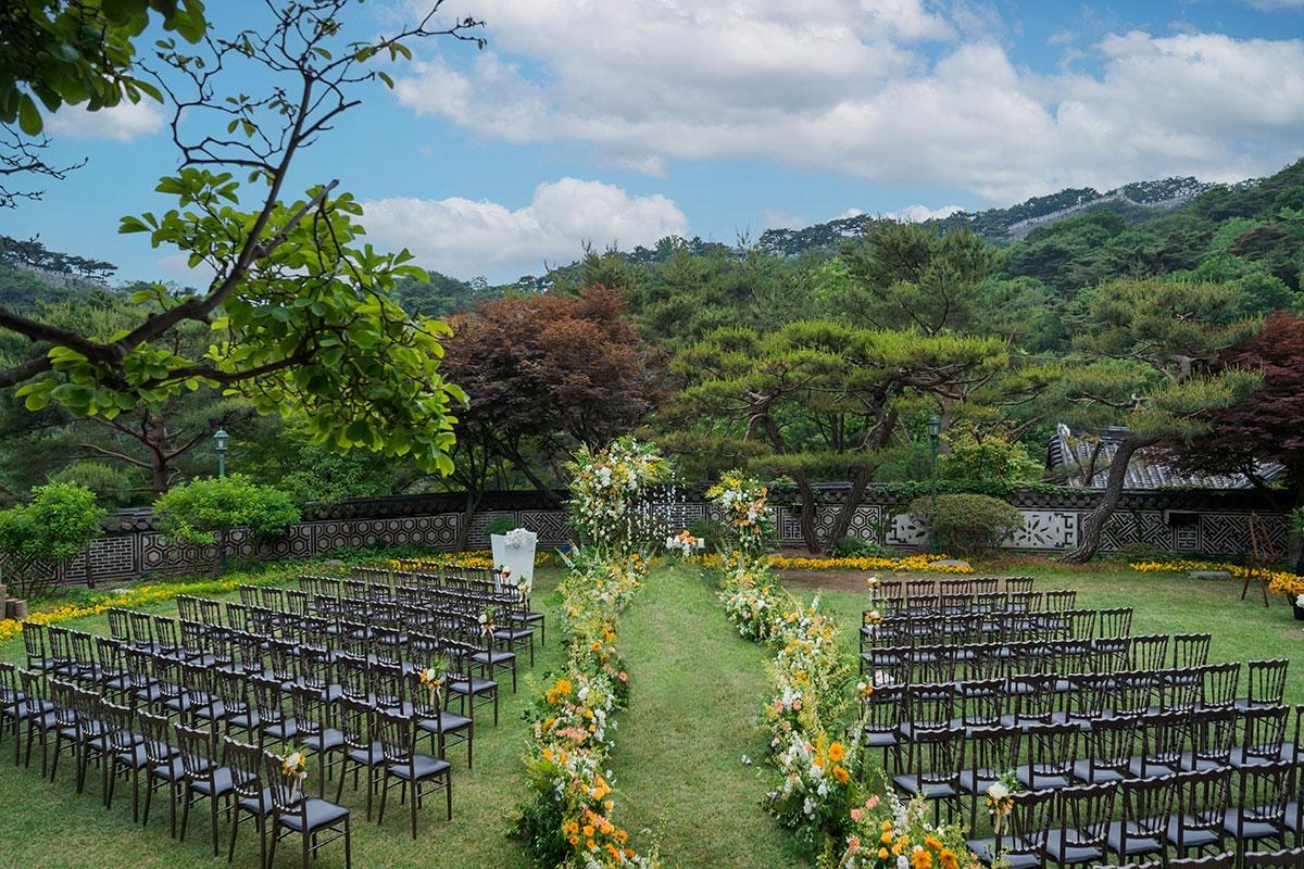 泫雅與龍俊亨預計在三清閣完婚。 圖：取自三清閣官網