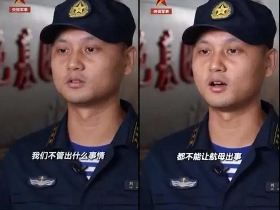 中國延安艦上的海軍官兵劉聖海。 圖：翻攝自央視軍事