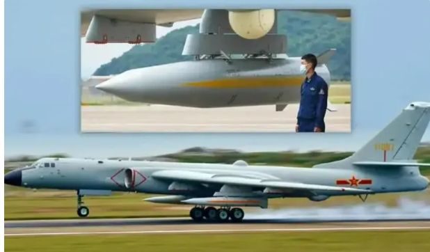 轟-6K 能同時掛載 4 枚 KD-21 高超音速飛彈或空射彈道飛彈 圖 : 翻攝自矚目雲霄