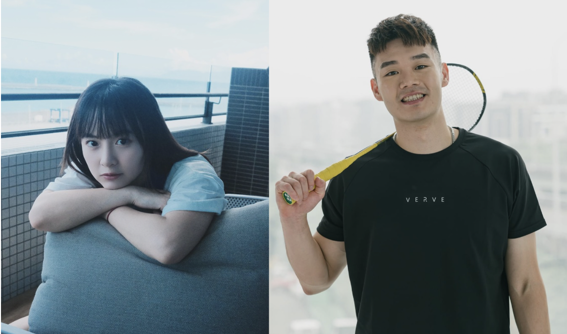 羽球金牌國手王齊麟4月傳出脫單好消息，大方認愛樂天啦啦隊女孩「十元」陳詩媛。 圖：翻攝陳詩媛 Hime、王齊麟/Wang Chi Lin臉書