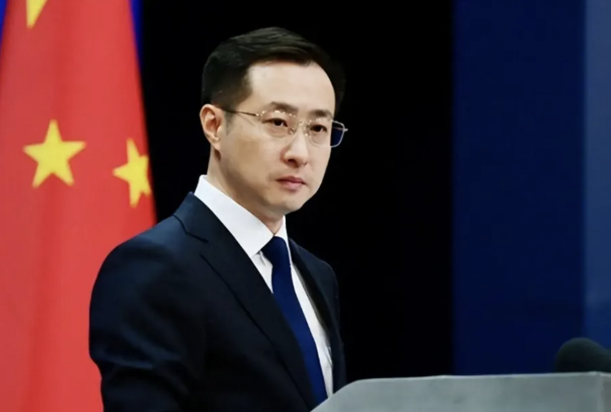 中國外交部發言人林劍。 圖：翻攝自 劉覽勳鑒