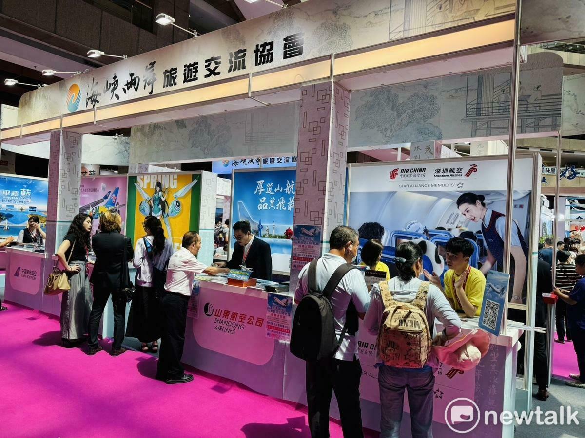 「海峽兩岸旅遊交流協會」也在「2024台北國際夏季旅展暨海峽兩岸台北夏季旅展」設攤。 圖：謝莉慧/攝