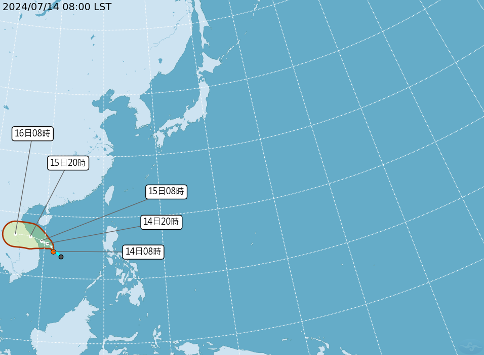 雖然截至7月初西太平洋僅生成兩個颱風，不過熱帶性低氣壓TD03已生成。 圖：翻攝自中央氣象署官網