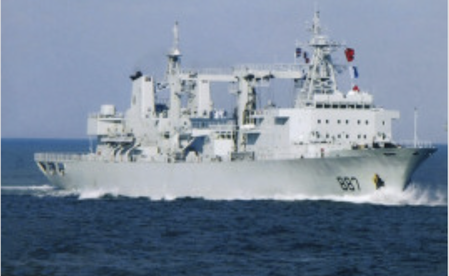 中國綜合補給艦微山湖艦。 圖：翻攝自 百度百科
