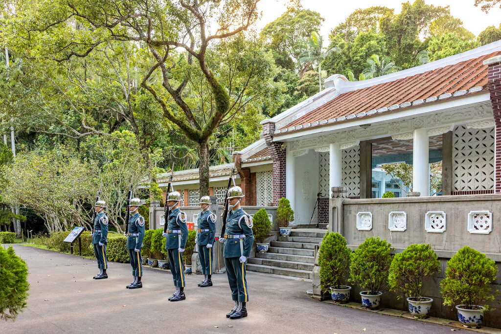 慈湖陵寢駐防儀隊。 圖：擷取自桃園觀光導覽網