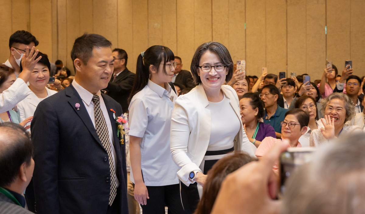 副總統蕭美琴出席亞洲台灣商會聯合總會會議開幕。 圖：總統府／提供