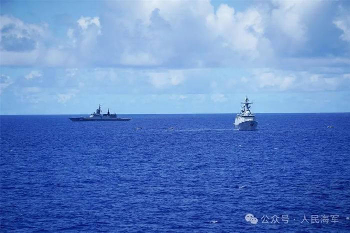 中俄第4次「海上聯合巡航」。 圖：翻攝「微博」@人民海軍