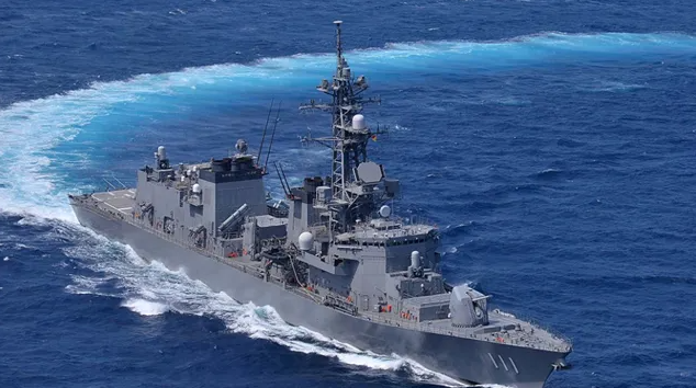 日本海上自衛隊「涼月號」護衛艦。 圖 : 翻攝自騰訊網（資料照）。