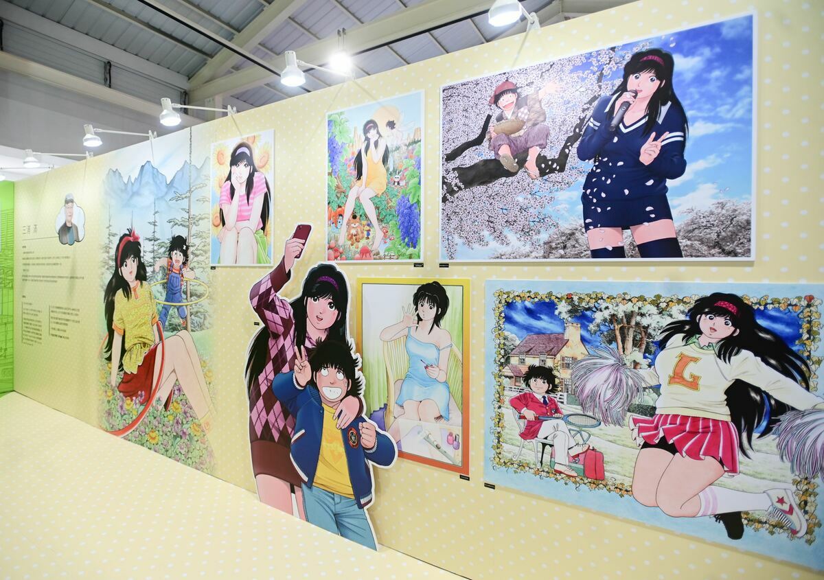 現場展出漫畫家三浦滿作品。 圖：桃園市政府/提供