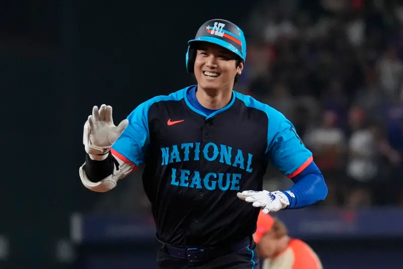 ▲大谷翔平連續4年參加大聯盟明星賽，明星賽首轟終於出爐，也締造在明星賽勝投、開轟超神紀錄。（圖／美聯社／達志影像）