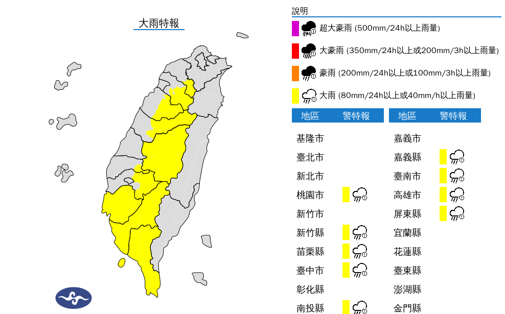 快訊》外出注意！對流雲系發展旺盛 10縣市大雨特報