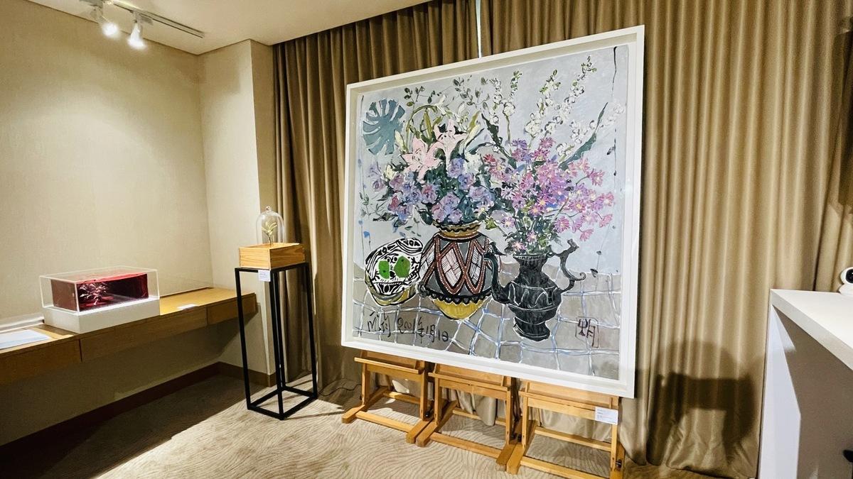 豐藝館展出龎均《文明永在》，希望將自身的熱情透過畫作，讓大家感受生活美好。 圖：豐藝館/提供