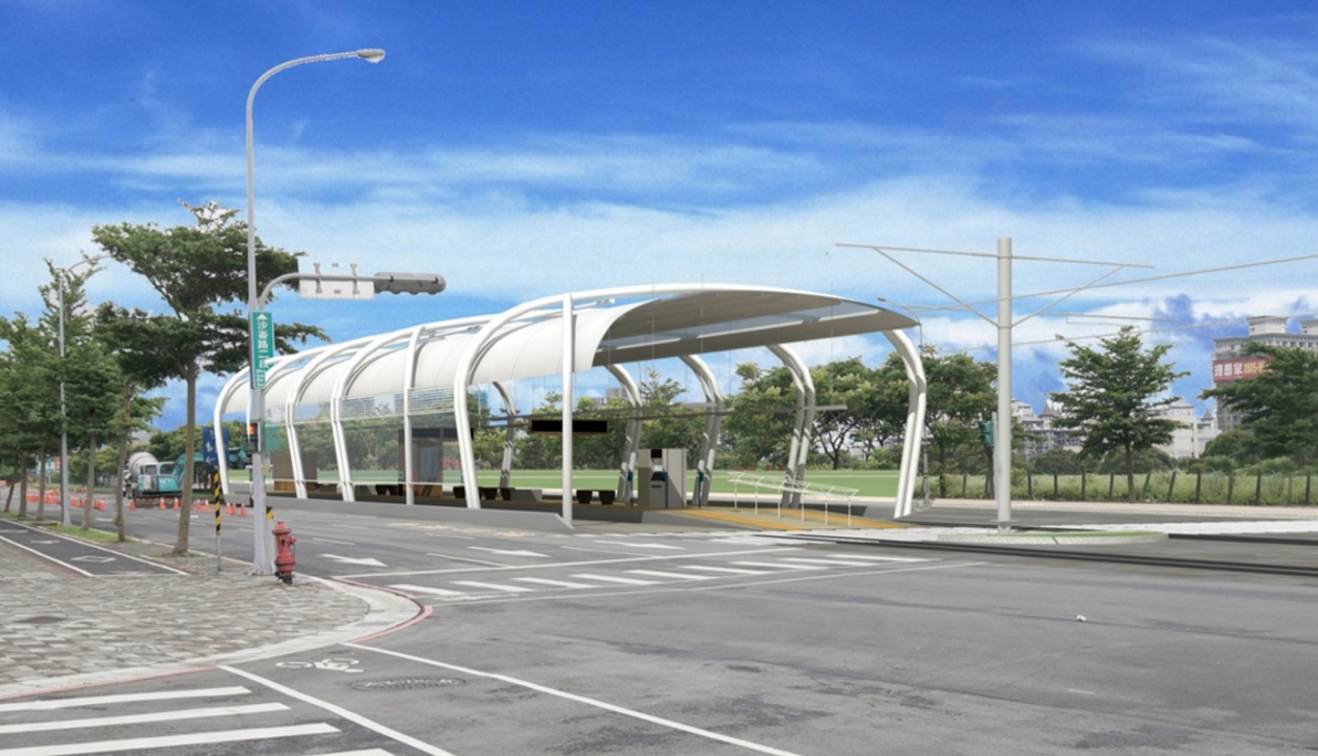新北市政府指出，前瞻計畫中所列入的新北市3項軌道建設淡海線、安坑線與三鶯線，皆是已經在施工的延續性計畫。圖為淡海線淡海新市鎮站的模擬圖 圖:翻攝自新北市政府捷運局