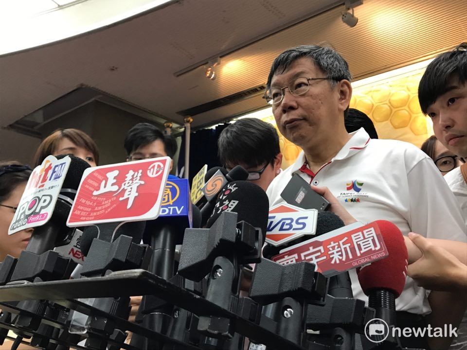中國封殺民進黨執政2縣市參加研討會，台北市長柯文哲直言，中國不聰明，中方辦活動應該歡迎台灣各個縣市參加。 圖 : 周煊惠／攝