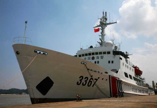 日本海上保安廳巡邏船確認，2艘中國海警局公務船，17日駛入青森縣西部外海。 圖：翻攝自中國海警局官網