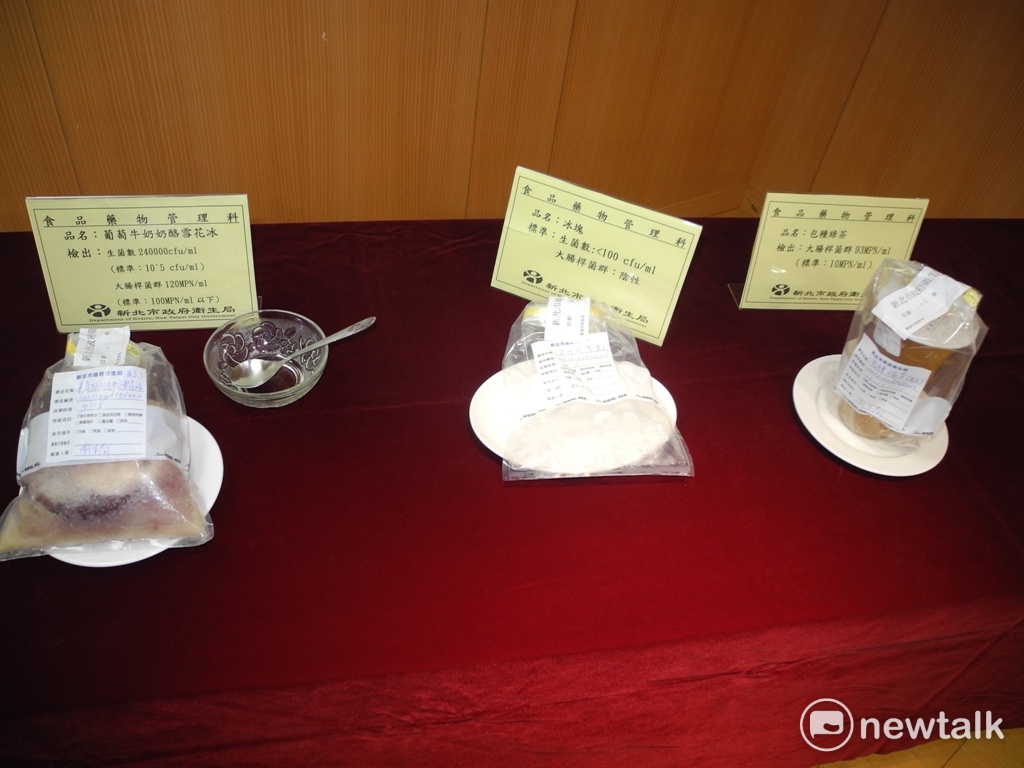 新北市抽檢冰品、飲品，仍有13家的衛生標準不合格。 圖:王峻昌/攝