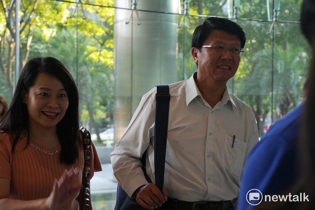 前台南市黨部主委、現任台南市議員謝龍介出席餐會。 圖：趙婉淳／攝