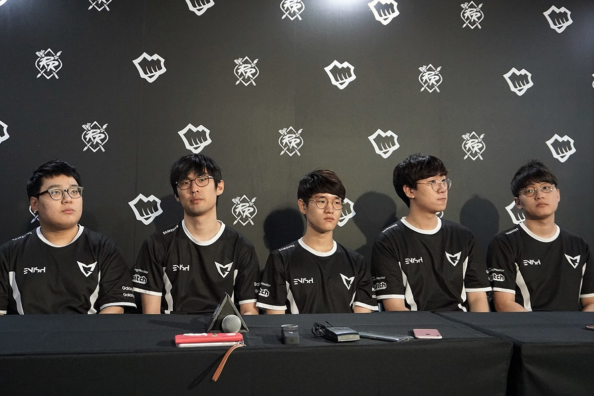 目前在ESPN排名第一的韓國戰隊「Samsung Galaxy」。 圖：蔡幸秀/攝