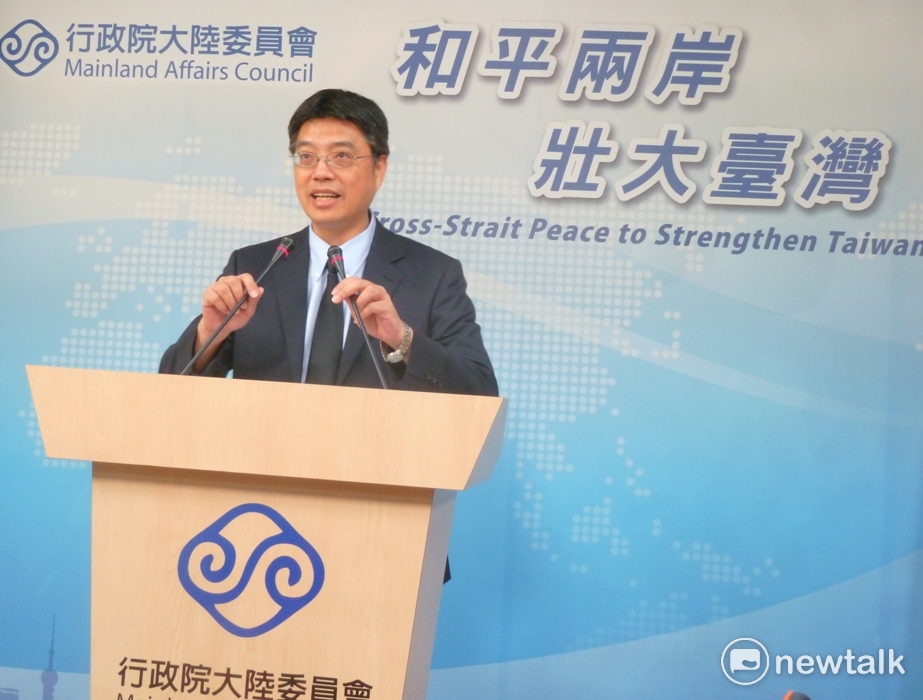 針對中國國家主席習近平在十九大的談話，陸委會下午做了回應。圖為陸委會副主委、發言人邱垂正。 圖：新頭殼資料照片
