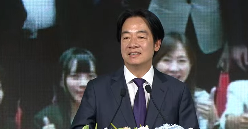 總統賴清德於民進黨全代會發表談話。 圖：翻攝自民進黨YT
