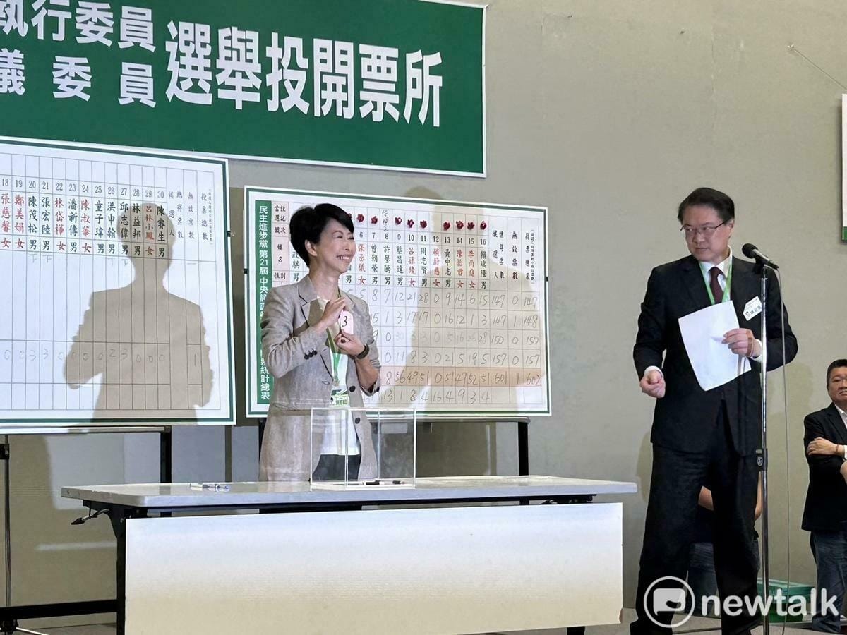 立委陳亭妃經抽籤當選中常委。 圖：黃宣尹攝