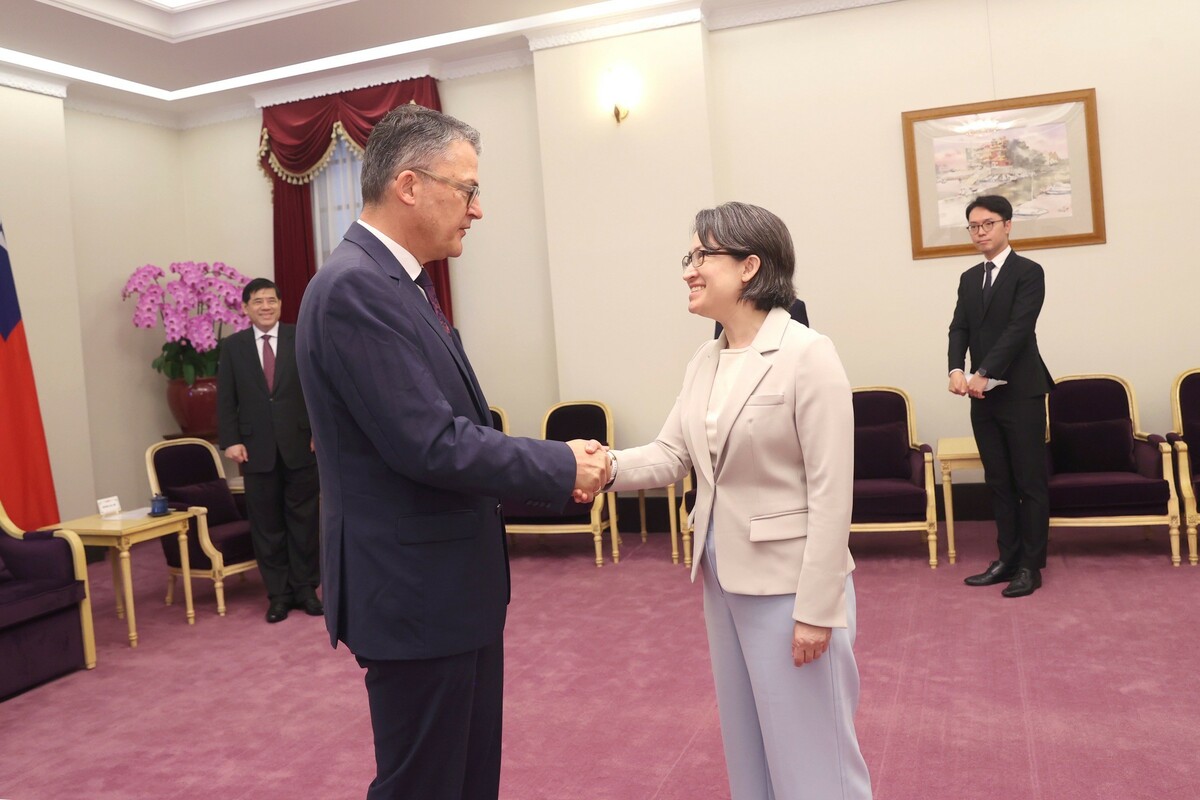 副總統蕭美琴接見德國國會議員齊舍偉特（Roderich Kiesewetter）。 圖：總統府提供