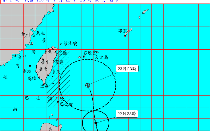 中度颱風凱米來襲！23:30首發海警 暴風圈加速轉彎估影響半個台灣