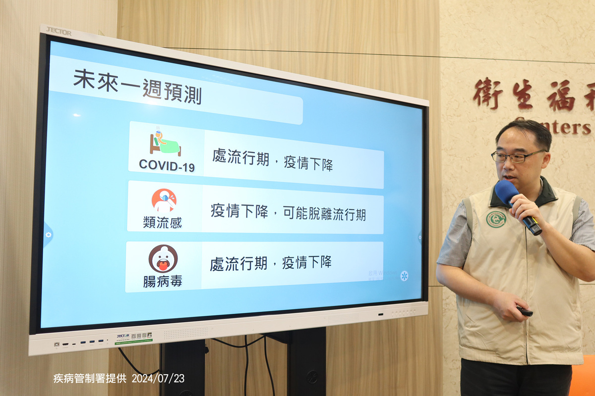 類流感疫情將提前脫離高峰期，從原本預期的8月初提前到7月底，而原定延長至7月底的公費藥劑擴大使用期限將不再延長。 圖：疾管署／提供