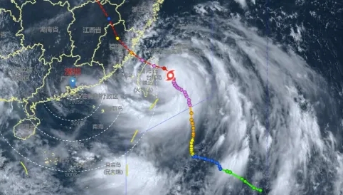 凱米颱風的衛星圖片，結構看來相當完整。 圖 : 翻攝自中國中央氣象台