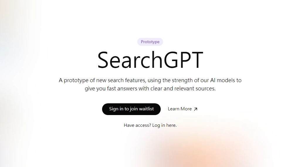 《CNBC》報導，Open AI 週四 (25日)宣佈其「SearchGPT」搜尋引擎的原型。這一推出可能會對谷歌及其佔主導地位的搜尋引擎產生影響。 圖: 擷取自Openai官網