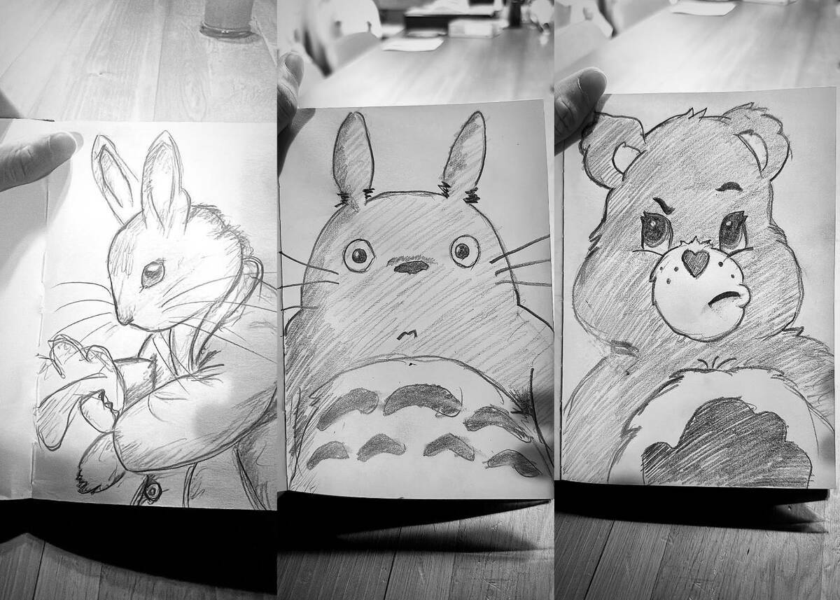 柯震東曬出自己的素描作品。 圖：翻攝自柯震東Threads