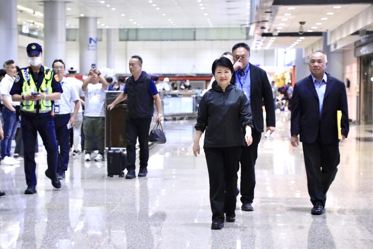 台中市長盧秀燕25日清晨才返台，今晚將再度飛往美西，繼續未完的訪問行程。 圖：台中市政府/提供