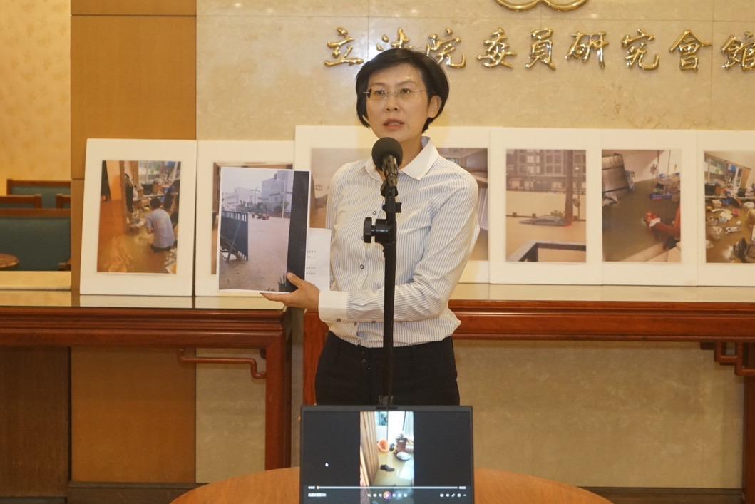 因應凱米颱風造成高雄多處淹水，民進黨立委林岱樺呼籲提供30萬無息貸款助重建。 圖：立法委員林岱樺辦公室提供