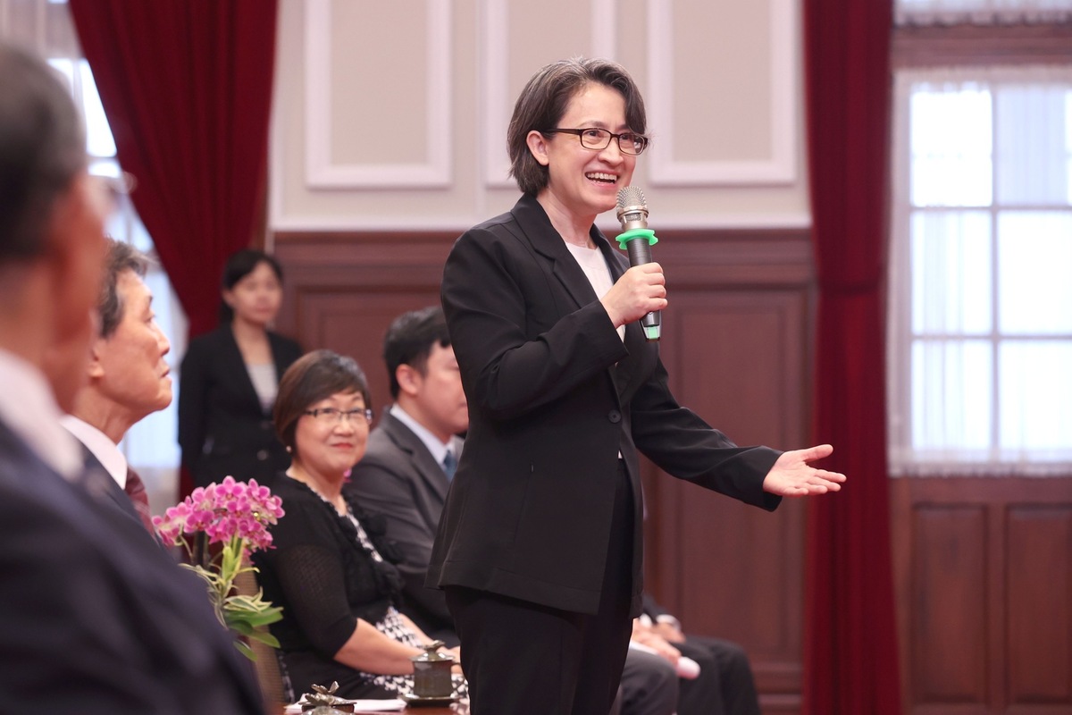 副總統蕭美琴接見日本中華聯合總會回國致敬團。 圖：總統府提供