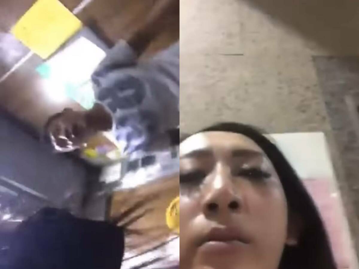 罔腰公開遭鳳梨（左）暴打67秒影片。 圖：翻攝自罔腰IG