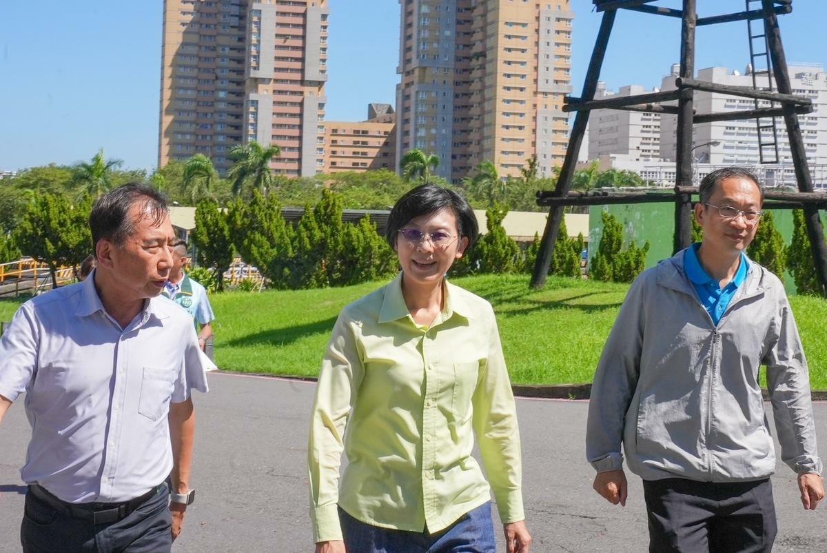 為確保風災後水源品質，民進黨立委林岱樺視察澄清湖淨水場。 圖：立法委員林岱樺辦公室/提供