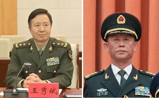 中國陸軍上將吳亞男(右)近期突然調任解放軍南部戰區司令，前南部戰區司令王秀斌(左)則下落不明。 圖：翻攝自 搜狗百科 新頭殼合成