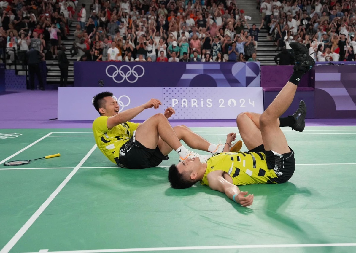 李洋、王齊麟打敗中國隊勇奪金牌，締造賽史首次連霸紀錄， 圖：體育署提供