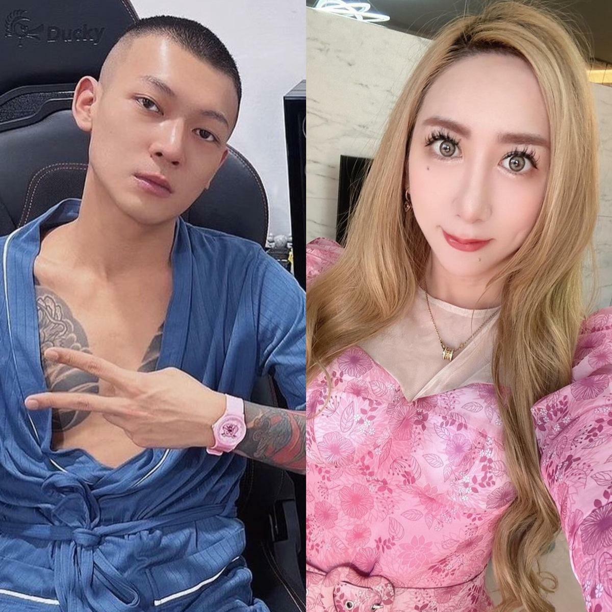 鳳梨（左）和罔腰曾在2015年交往，4年後兩人分手，如今兩人各自結婚。 圖：翻攝自鳳梨、罔腰IG