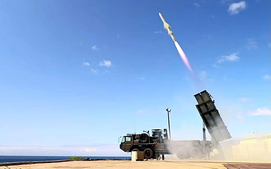 日本陸上自衛隊發射自製12式陸基反艦飛彈。(示意圖) 圖：翻攝U.S. Army