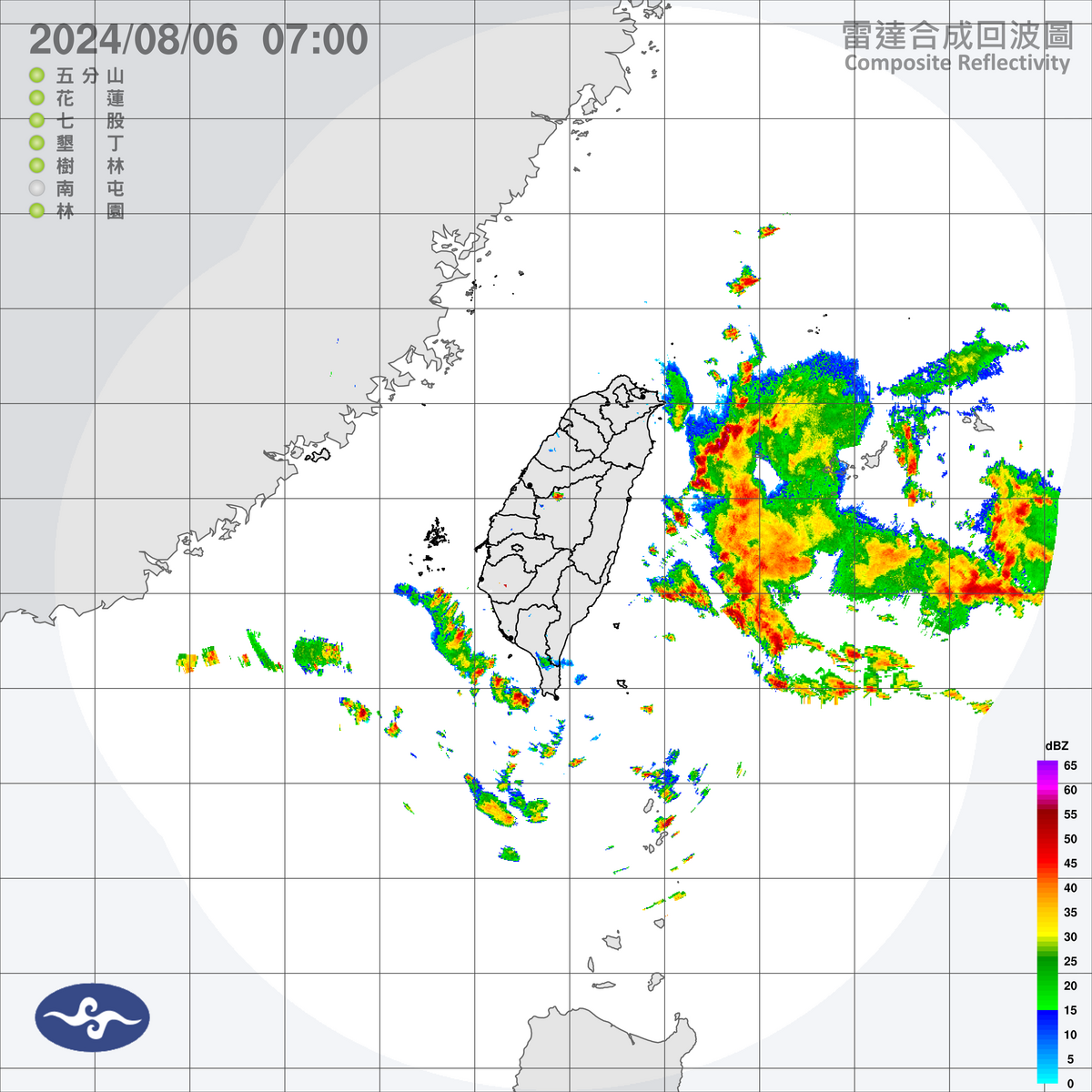 接近日本琉球南方海面低壓帶逐漸靠近，水氣增加，全台天氣越來越不穩定，嘉義以南地區與苗栗以南山區要小心局部大雨。 圖：中央氣象署／提供
