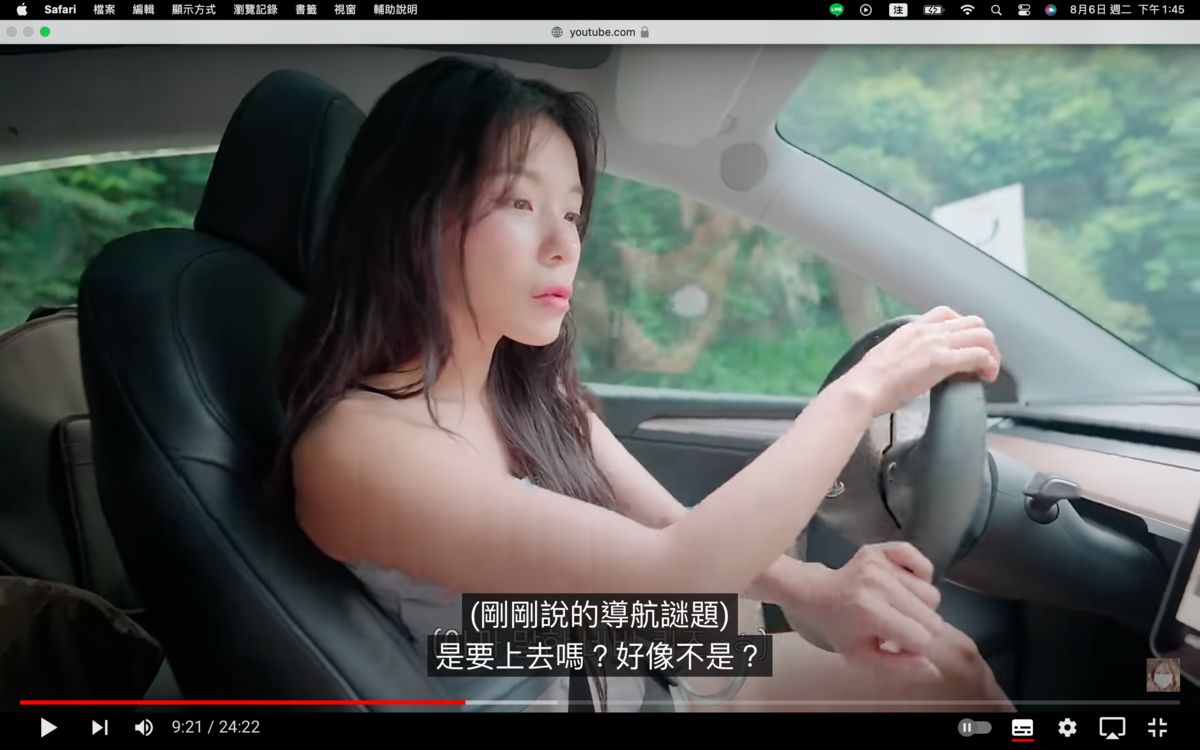 李多慧日前挑戰一個人開車上山露營。 圖：翻攝自李多慧YT頻道