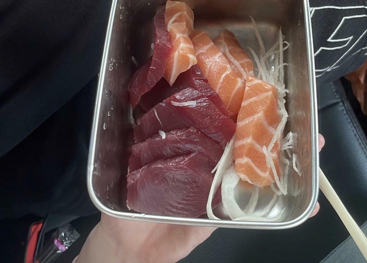 生魚片示意圖。 圖：謝卉筑攝