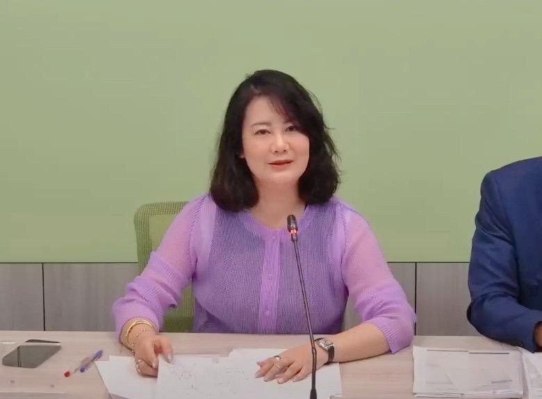 民進黨團幹事長吳思瑤指出，在大法官追問下，藍白無法招架，國會擴權違憲無所遁形。 圖：翻攝自民進黨團YT