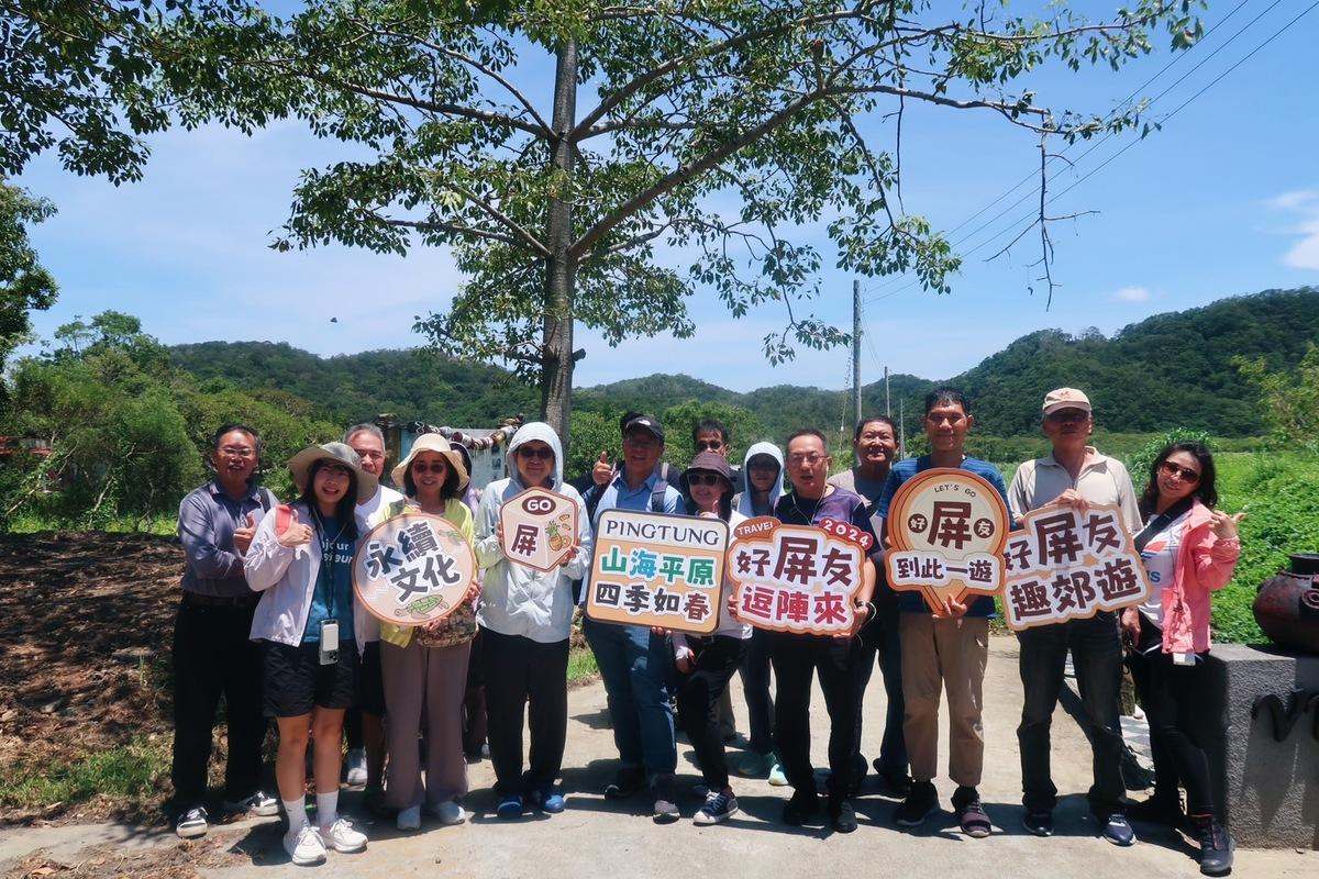 「東源森林遊樂區」媒體踩線團深入體驗屏東景點。 圖：屏東縣政府/提供