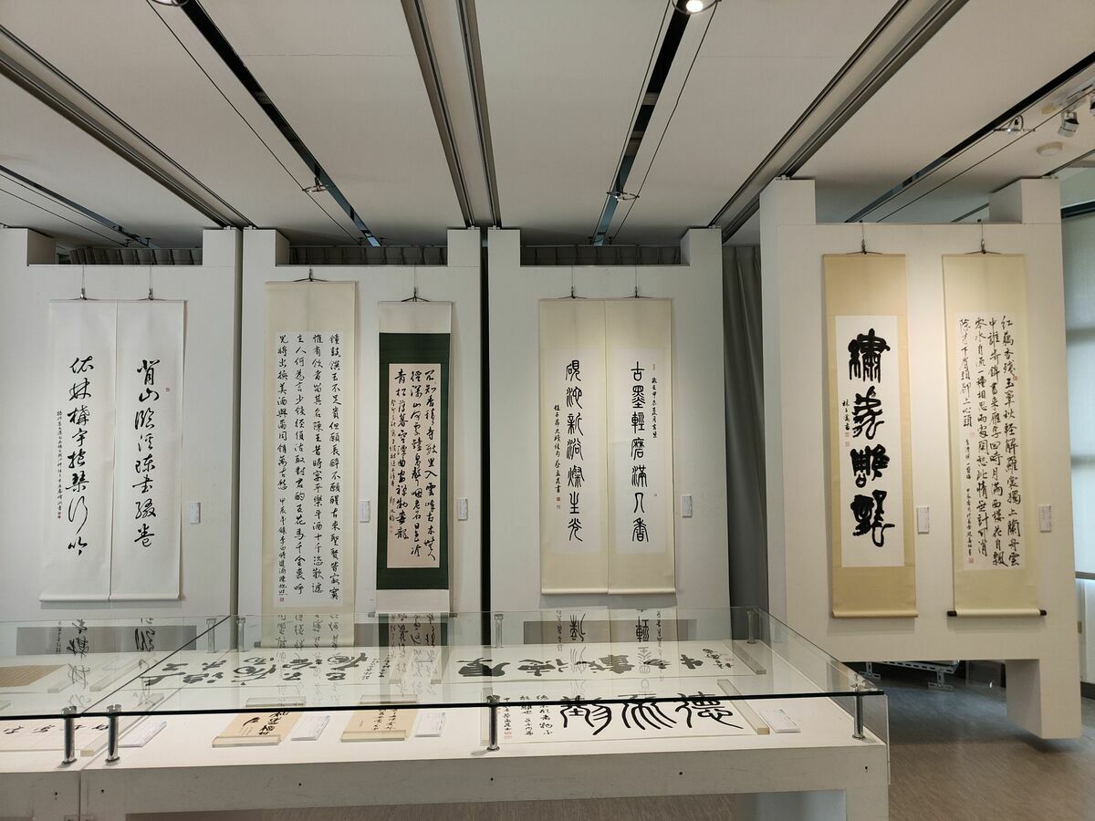 醫界書法同好陳旭照、林子喬、呂嘉峰、潘健理、戴念國、蔡孟昆、趙善祖、劉忠俊、李益隆、郭汶鈞、鄭峰洲等人應明宗書法藝術館之邀，攜手舉辦「醫筆縱橫──全台醫師11人書法聯展」。 圖：黃博郎／攝