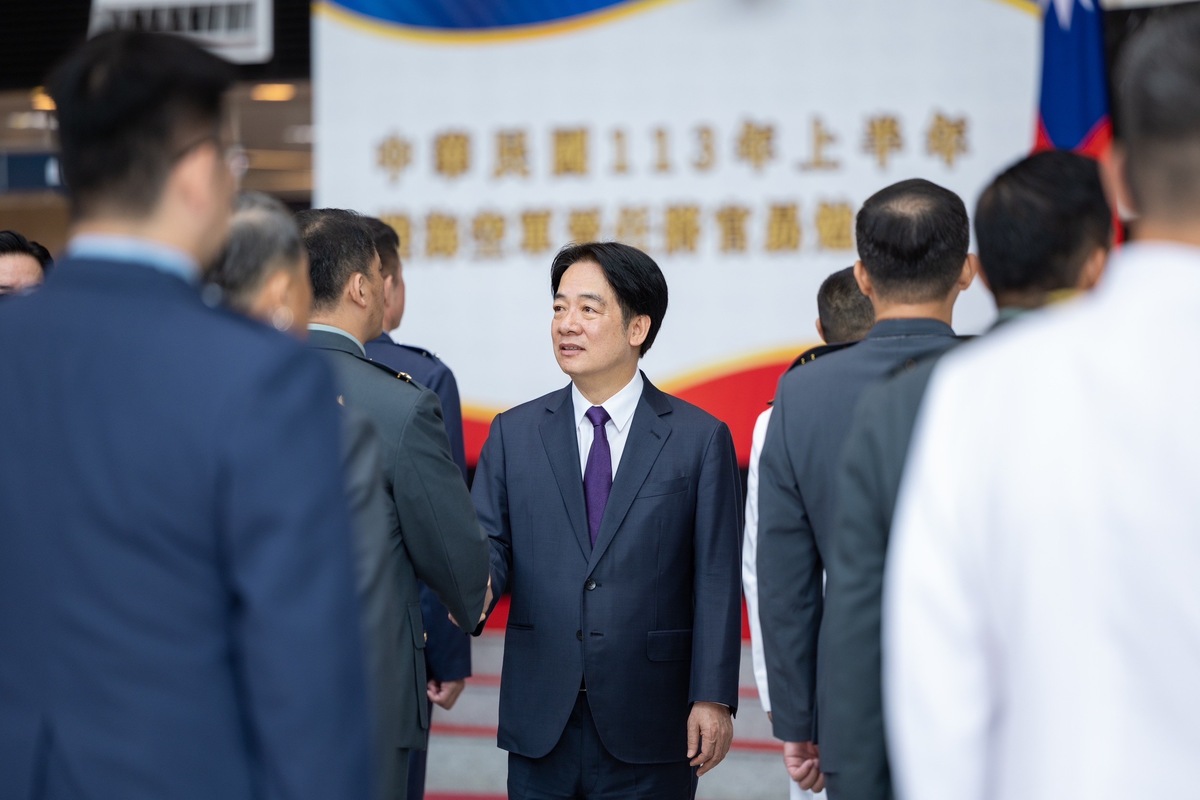 總統賴清德出席陸海空軍晉任將官勗勉典禮。 圖：總統府提供