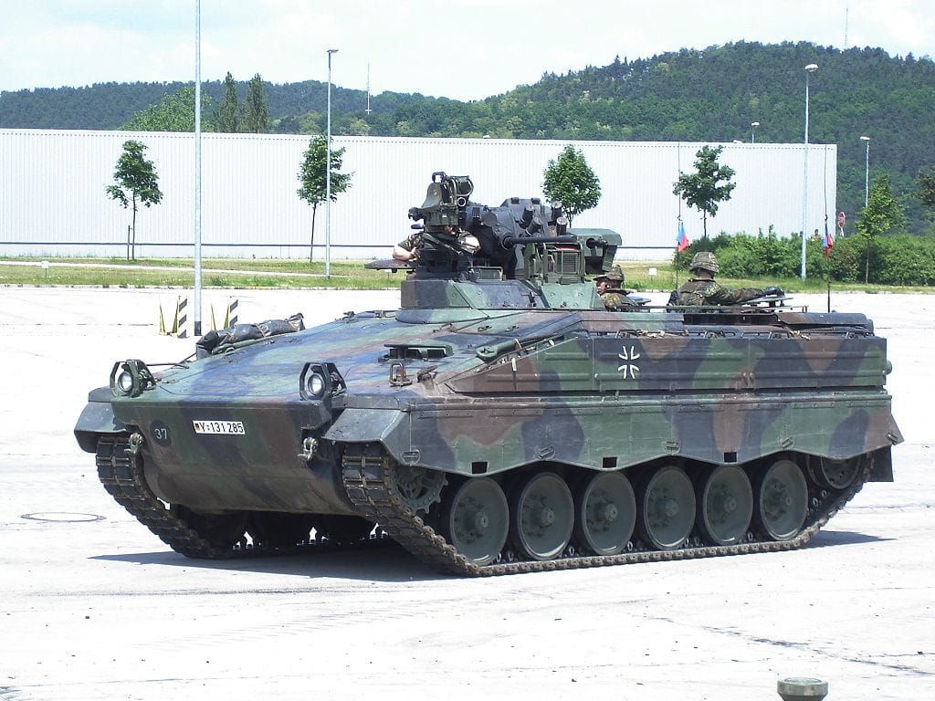 烏克蘭軍隊駕駛德製Marder坦克車打入俄羅斯境內 圖：取自維基百科　by Sonaz  CC BY-SA 2.0 de
