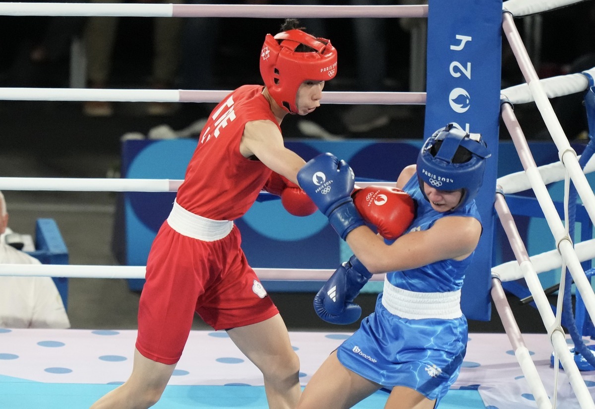 林郁婷挺住壓力，完勝波蘭選手瑟瑞梅塔（Julia Szeremeta）帶回自己第一面奧運獎牌，也是台灣拳擊歷史上首面金牌， 圖：中華奧會